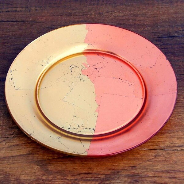 Red Pomegranate Red Pomegranate Gilt Edge Salad Plates, Gold & Rose - Set of 4 4984-6 - main